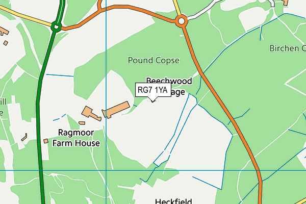 RG7 1YA map - OS VectorMap District (Ordnance Survey)