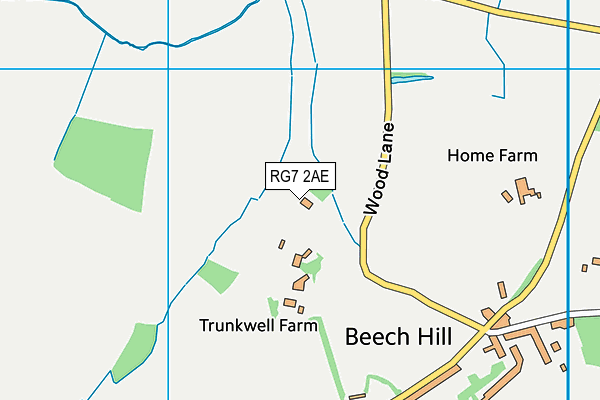 RG7 2AE map - OS VectorMap District (Ordnance Survey)