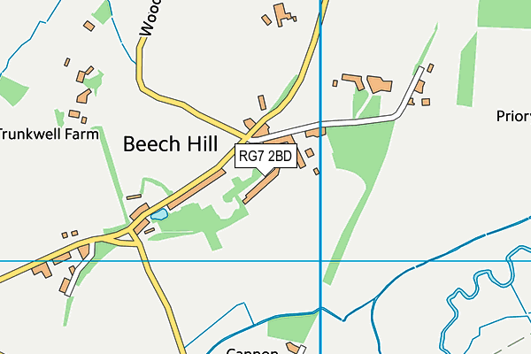 RG7 2BD map - OS VectorMap District (Ordnance Survey)