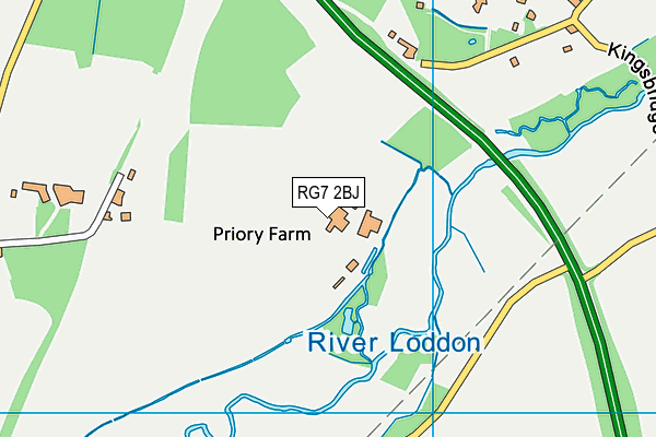 RG7 2BJ map - OS VectorMap District (Ordnance Survey)