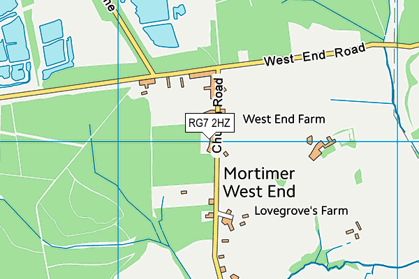 RG7 2HZ map - OS VectorMap District (Ordnance Survey)