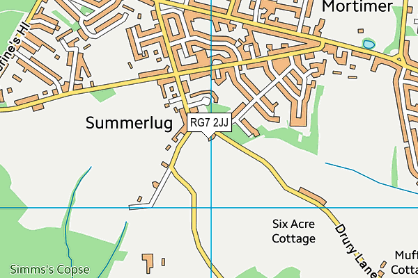 RG7 2JJ map - OS VectorMap District (Ordnance Survey)