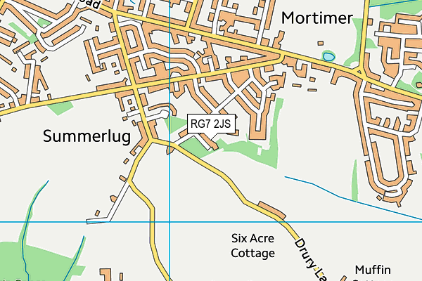 RG7 2JS map - OS VectorMap District (Ordnance Survey)