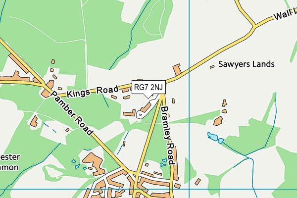 Silchester Church of England Primary School map (RG7 2NJ) - OS VectorMap District (Ordnance Survey)