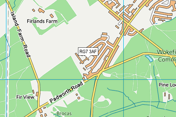 RG7 3AF map - OS VectorMap District (Ordnance Survey)
