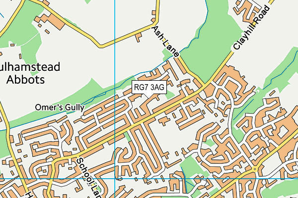 RG7 3AG map - OS VectorMap District (Ordnance Survey)
