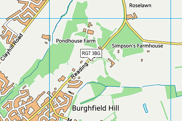 RG7 3BG map - OS VectorMap District (Ordnance Survey)