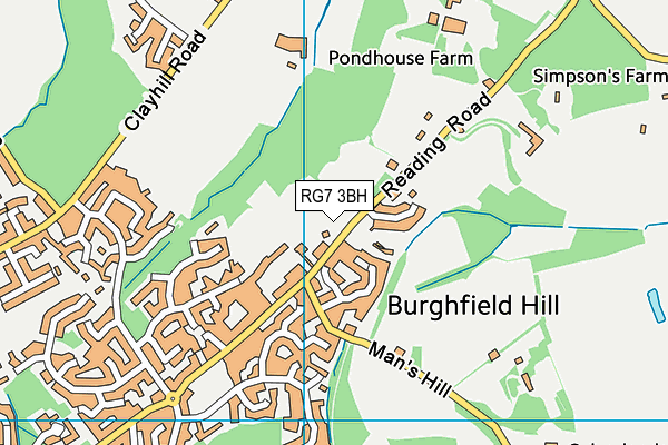 RG7 3BH map - OS VectorMap District (Ordnance Survey)