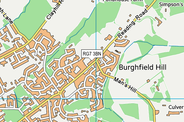 RG7 3BN map - OS VectorMap District (Ordnance Survey)