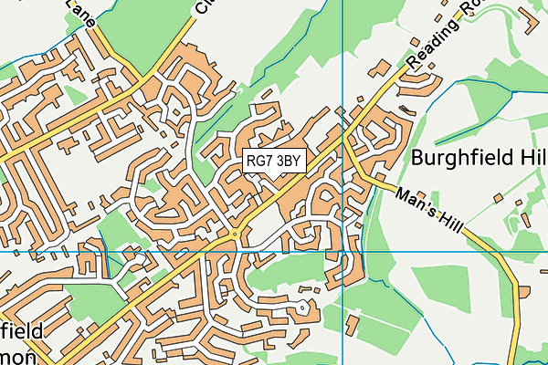 RG7 3BY map - OS VectorMap District (Ordnance Survey)