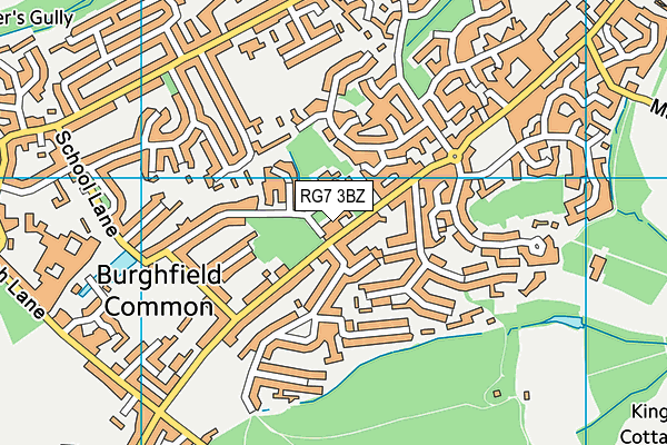 RG7 3BZ map - OS VectorMap District (Ordnance Survey)