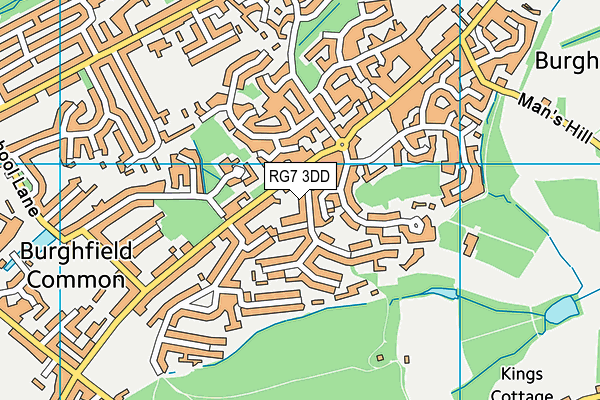 RG7 3DD map - OS VectorMap District (Ordnance Survey)