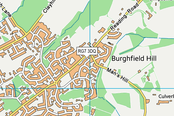 RG7 3DQ map - OS VectorMap District (Ordnance Survey)