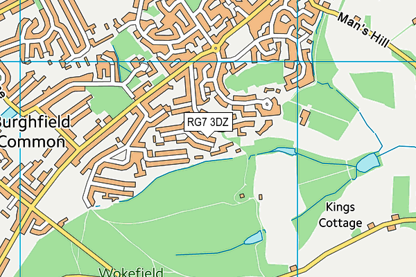 RG7 3DZ map - OS VectorMap District (Ordnance Survey)