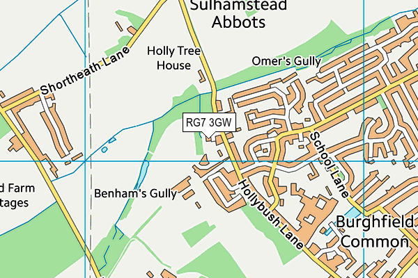 RG7 3GW map - OS VectorMap District (Ordnance Survey)