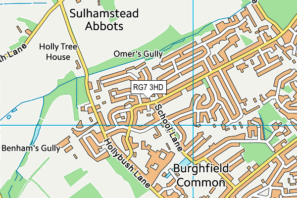 RG7 3HD map - OS VectorMap District (Ordnance Survey)
