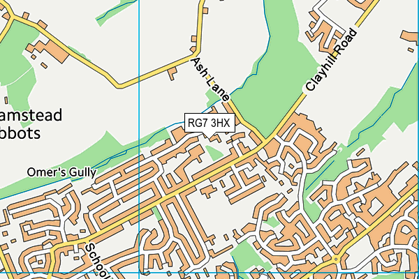 RG7 3HX map - OS VectorMap District (Ordnance Survey)