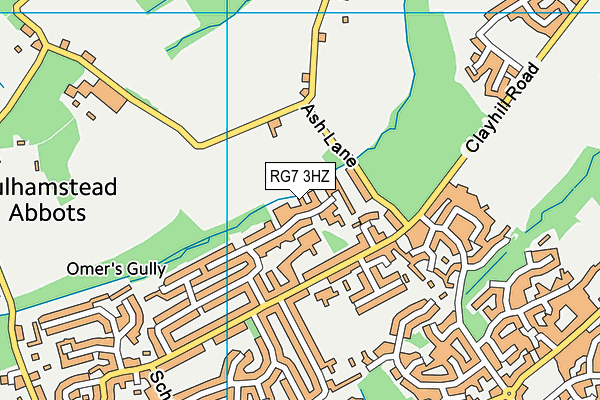 RG7 3HZ map - OS VectorMap District (Ordnance Survey)