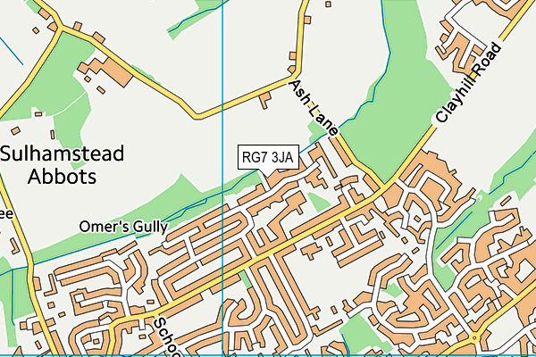 RG7 3JA map - OS VectorMap District (Ordnance Survey)