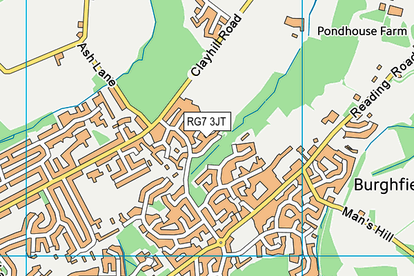 RG7 3JT map - OS VectorMap District (Ordnance Survey)