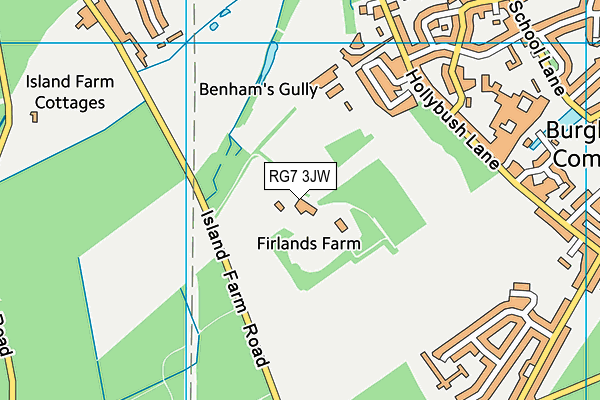 RG7 3JW map - OS VectorMap District (Ordnance Survey)