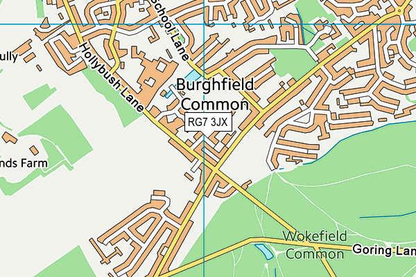 RG7 3JX map - OS VectorMap District (Ordnance Survey)