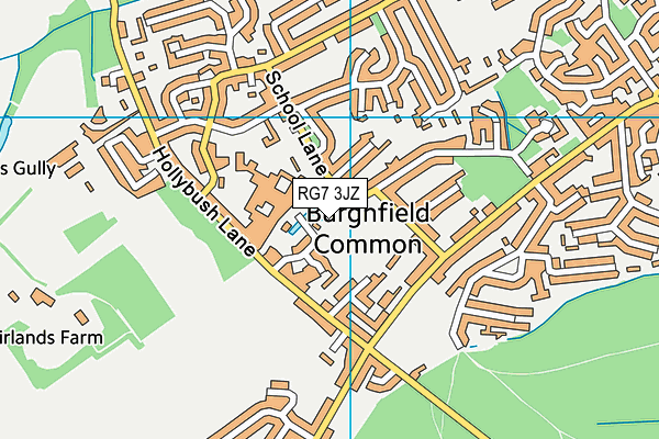 RG7 3JZ map - OS VectorMap District (Ordnance Survey)