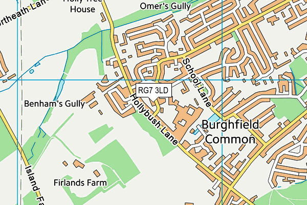 RG7 3LD map - OS VectorMap District (Ordnance Survey)