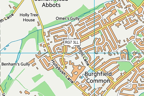 RG7 3LL map - OS VectorMap District (Ordnance Survey)