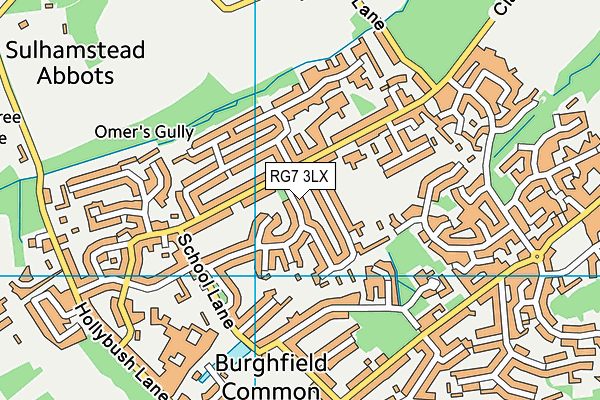RG7 3LX map - OS VectorMap District (Ordnance Survey)