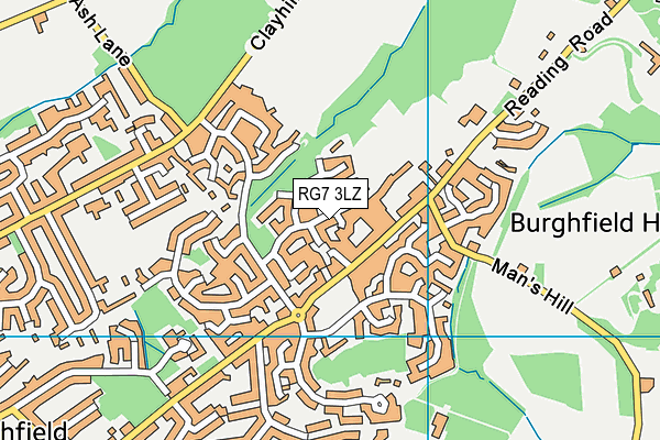 RG7 3LZ map - OS VectorMap District (Ordnance Survey)