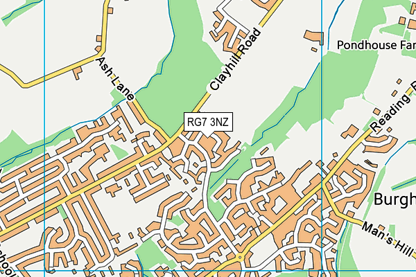 RG7 3NZ map - OS VectorMap District (Ordnance Survey)