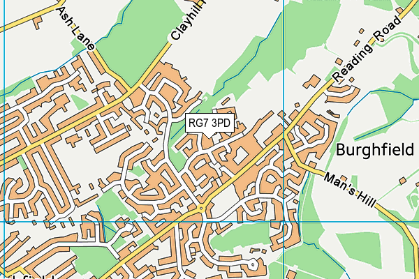 RG7 3PD map - OS VectorMap District (Ordnance Survey)