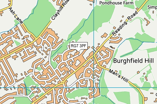 RG7 3PF map - OS VectorMap District (Ordnance Survey)