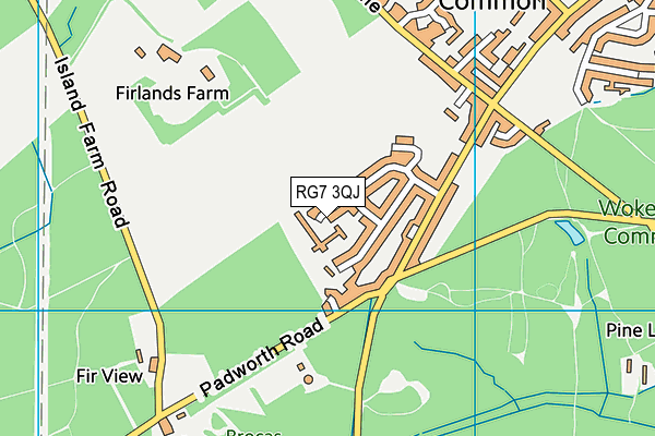RG7 3QJ map - OS VectorMap District (Ordnance Survey)