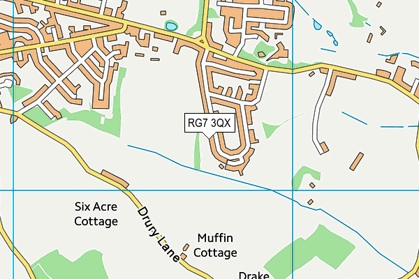 RG7 3QX map - OS VectorMap District (Ordnance Survey)