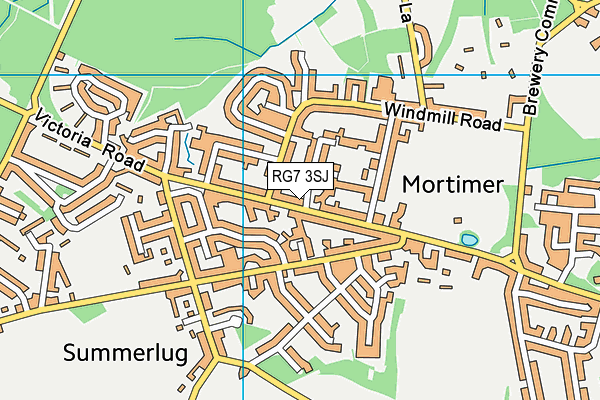 RG7 3SJ map - OS VectorMap District (Ordnance Survey)