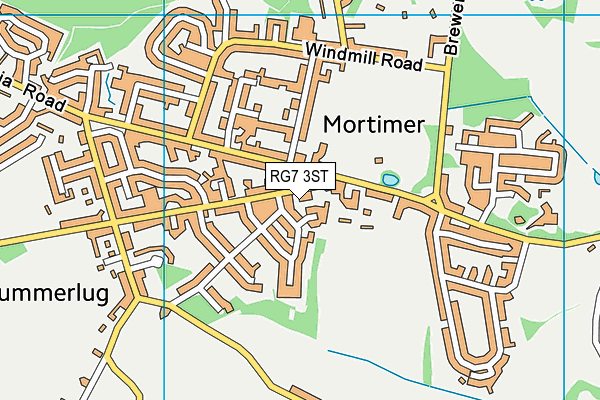 RG7 3ST map - OS VectorMap District (Ordnance Survey)