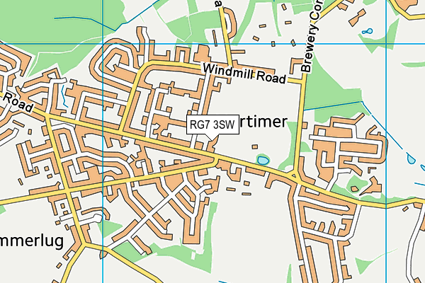RG7 3SW map - OS VectorMap District (Ordnance Survey)
