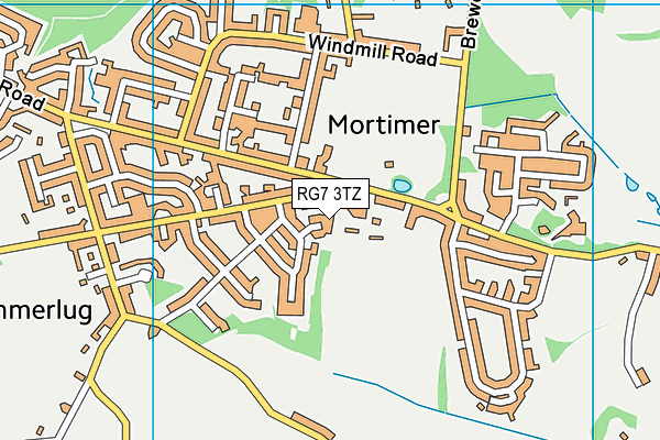 RG7 3TZ map - OS VectorMap District (Ordnance Survey)
