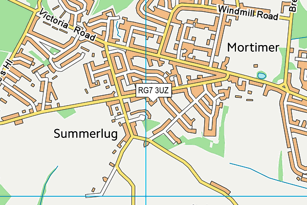 RG7 3UZ map - OS VectorMap District (Ordnance Survey)