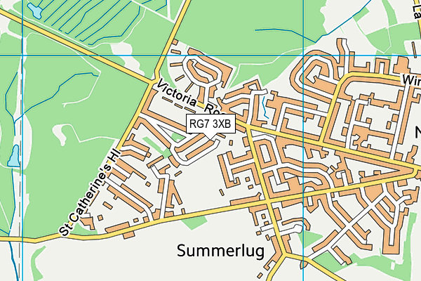 RG7 3XB map - OS VectorMap District (Ordnance Survey)