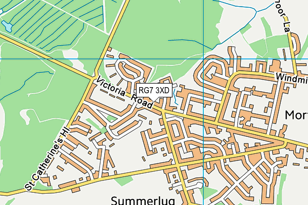 RG7 3XD map - OS VectorMap District (Ordnance Survey)