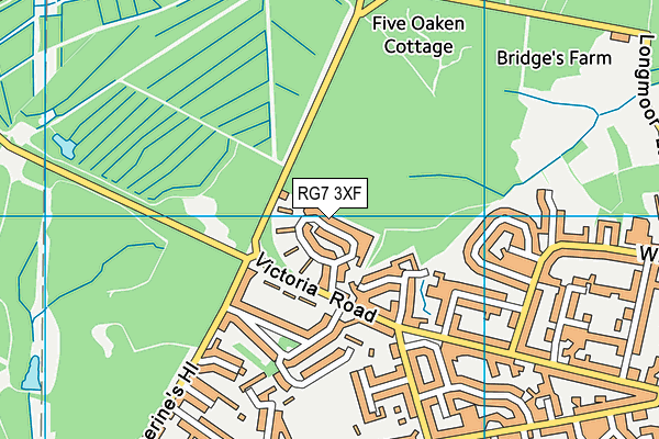 RG7 3XF map - OS VectorMap District (Ordnance Survey)