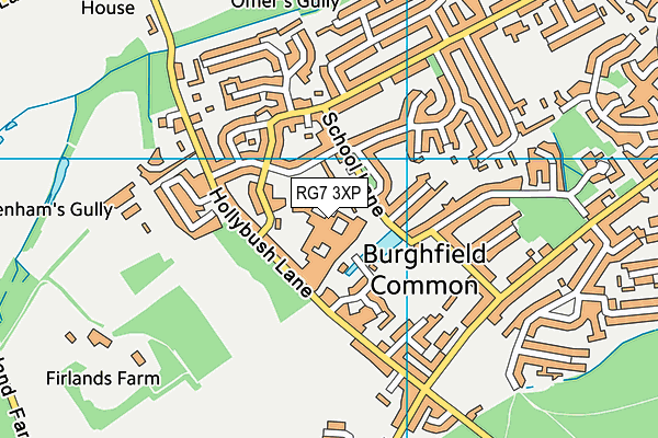 RG7 3XP map - OS VectorMap District (Ordnance Survey)