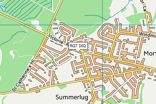 RG7 3XQ map - OS VectorMap District (Ordnance Survey)