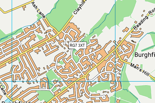 RG7 3XT map - OS VectorMap District (Ordnance Survey)