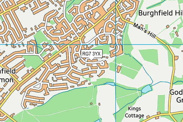 RG7 3YX map - OS VectorMap District (Ordnance Survey)