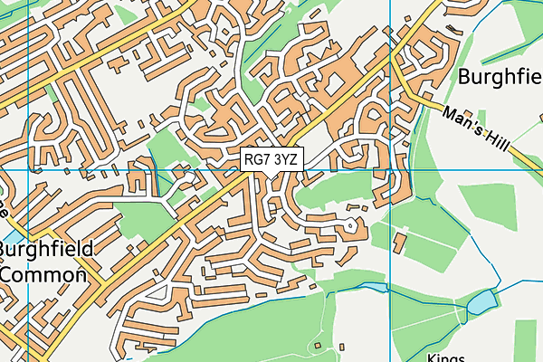 RG7 3YZ map - OS VectorMap District (Ordnance Survey)