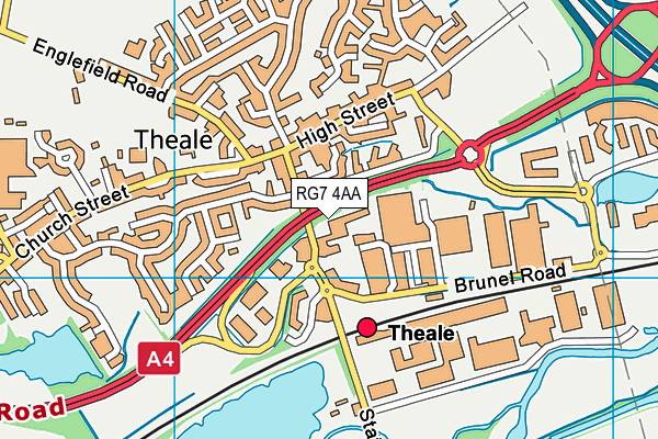 RG7 4AA map - OS VectorMap District (Ordnance Survey)